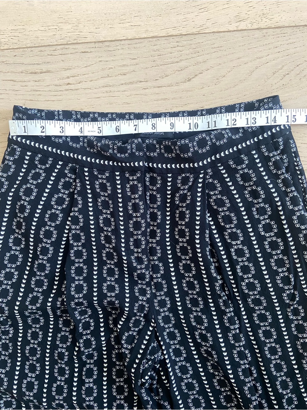 & OTHER STORIES Stockholm Atelier Wide Leg Cropped Pants Size 8 Black White - Picture 7 of 10